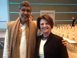 Corinne Dettmeijer met Kailash Satyarthi